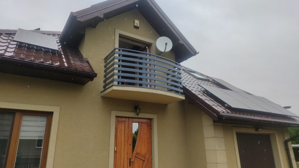 Balustrada balkonowa panelowa łukowa