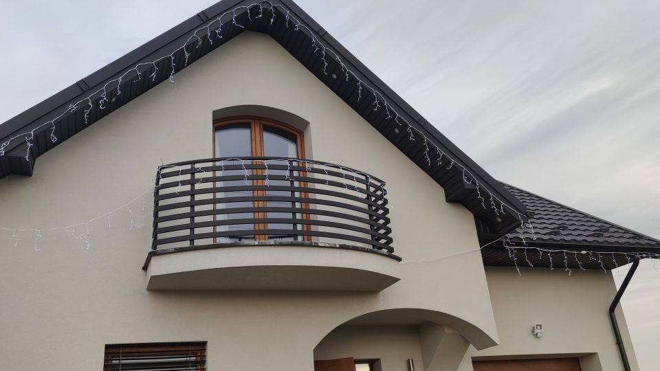 Balustrada balkonowa panelowa łukowa