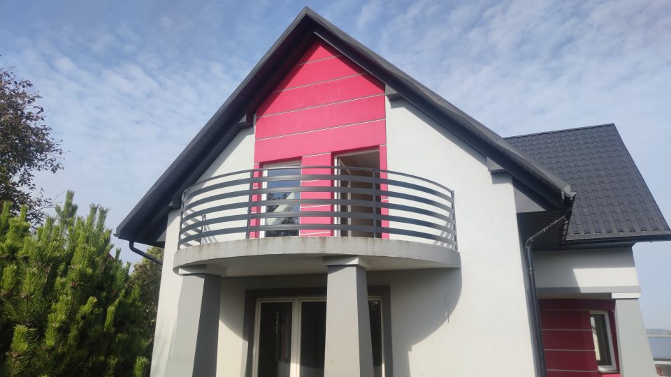 Balustrada balkonowa panelowa łukowa